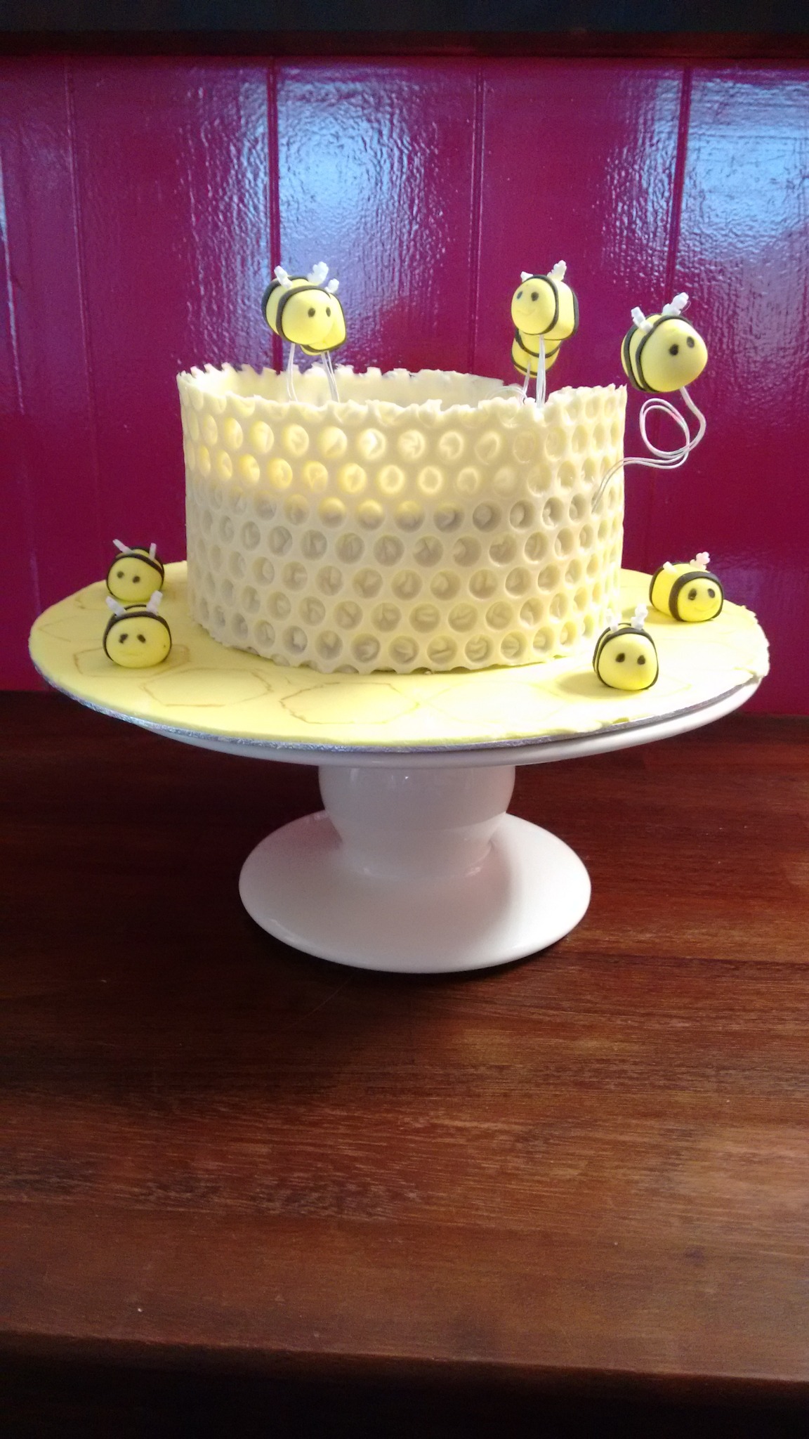 Bee-themed celebration cake